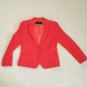 Red tweed style blazer